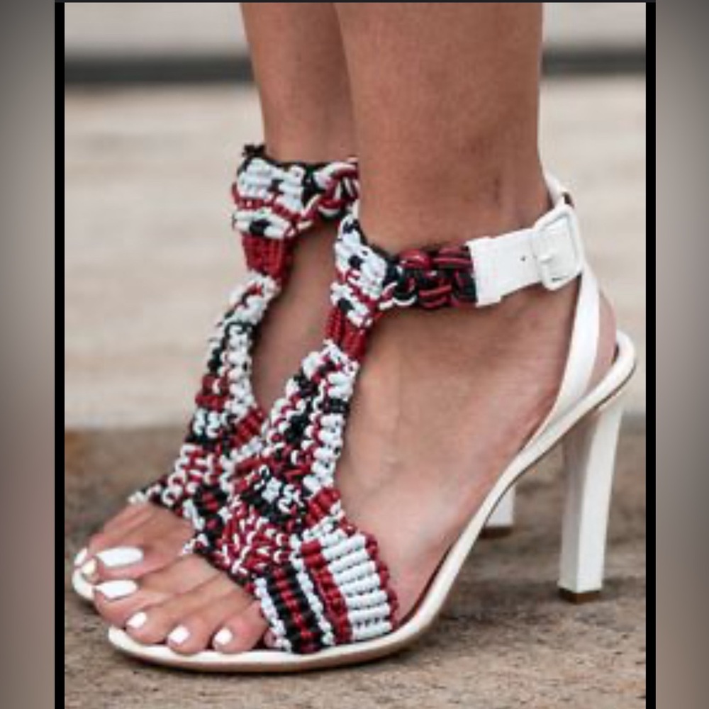 Chloe Tribal Crochet High Heel Shoes 100% Authentic Size 39